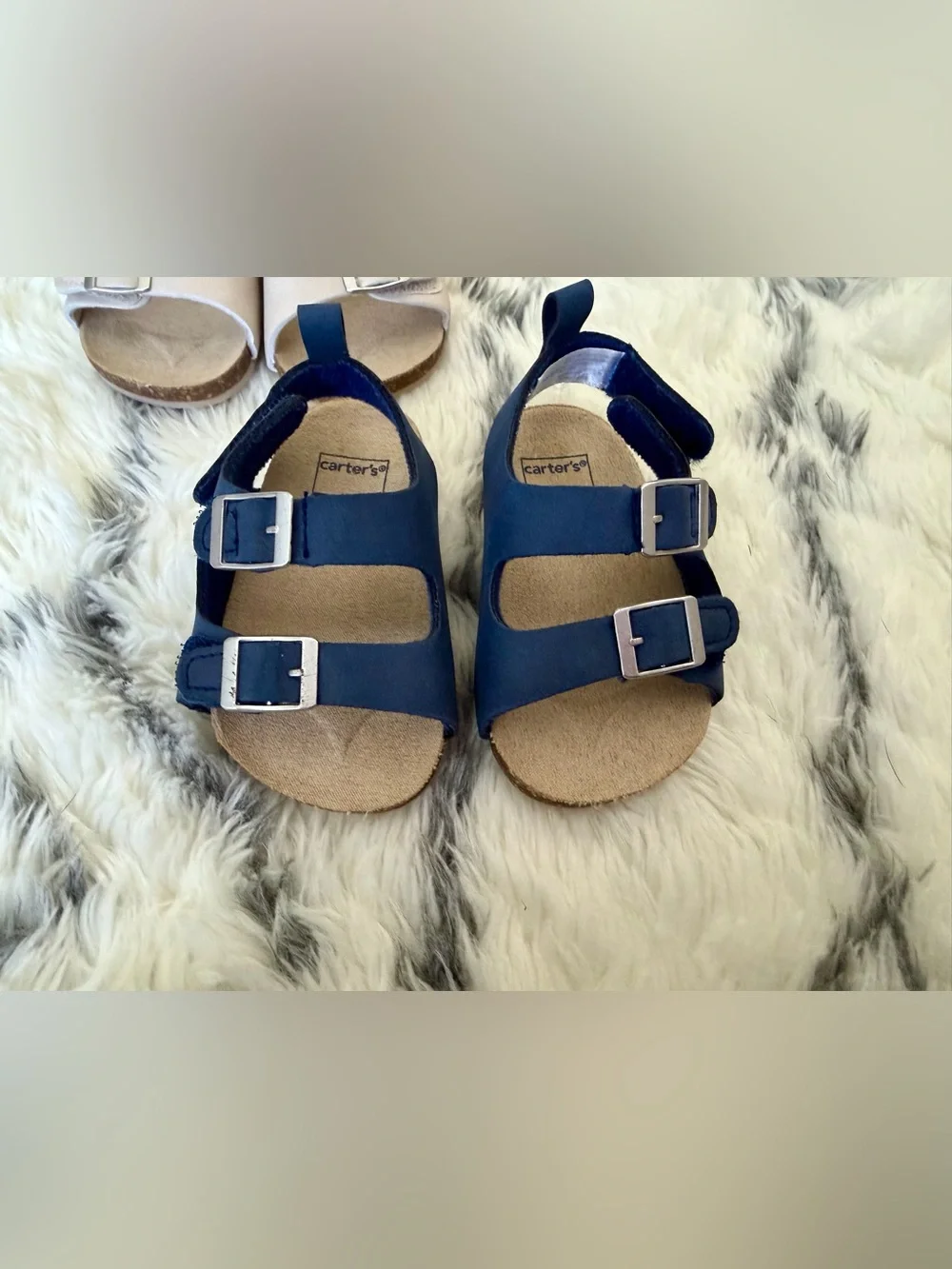 Like New! Set of 2 - Carter’s Blue & Tan Sandals - 9-12 Months!